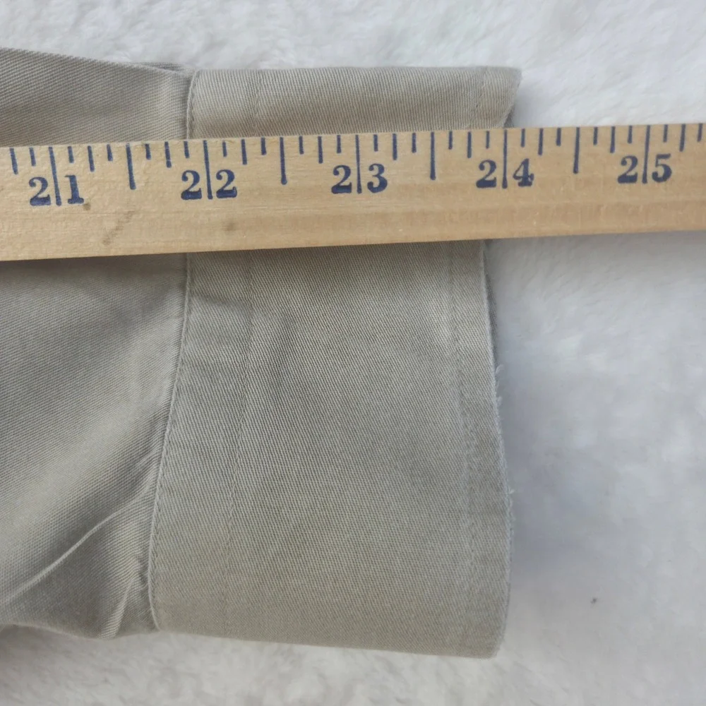 Ralph Lauren Mens Blake Button Down Shirt XL Khaki 100% Cotton Long Sleeve